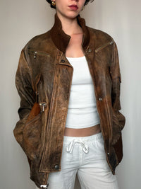 Jacket Marron Patiné L vintage
