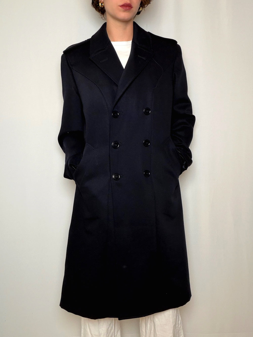 Manteau marine L vintage