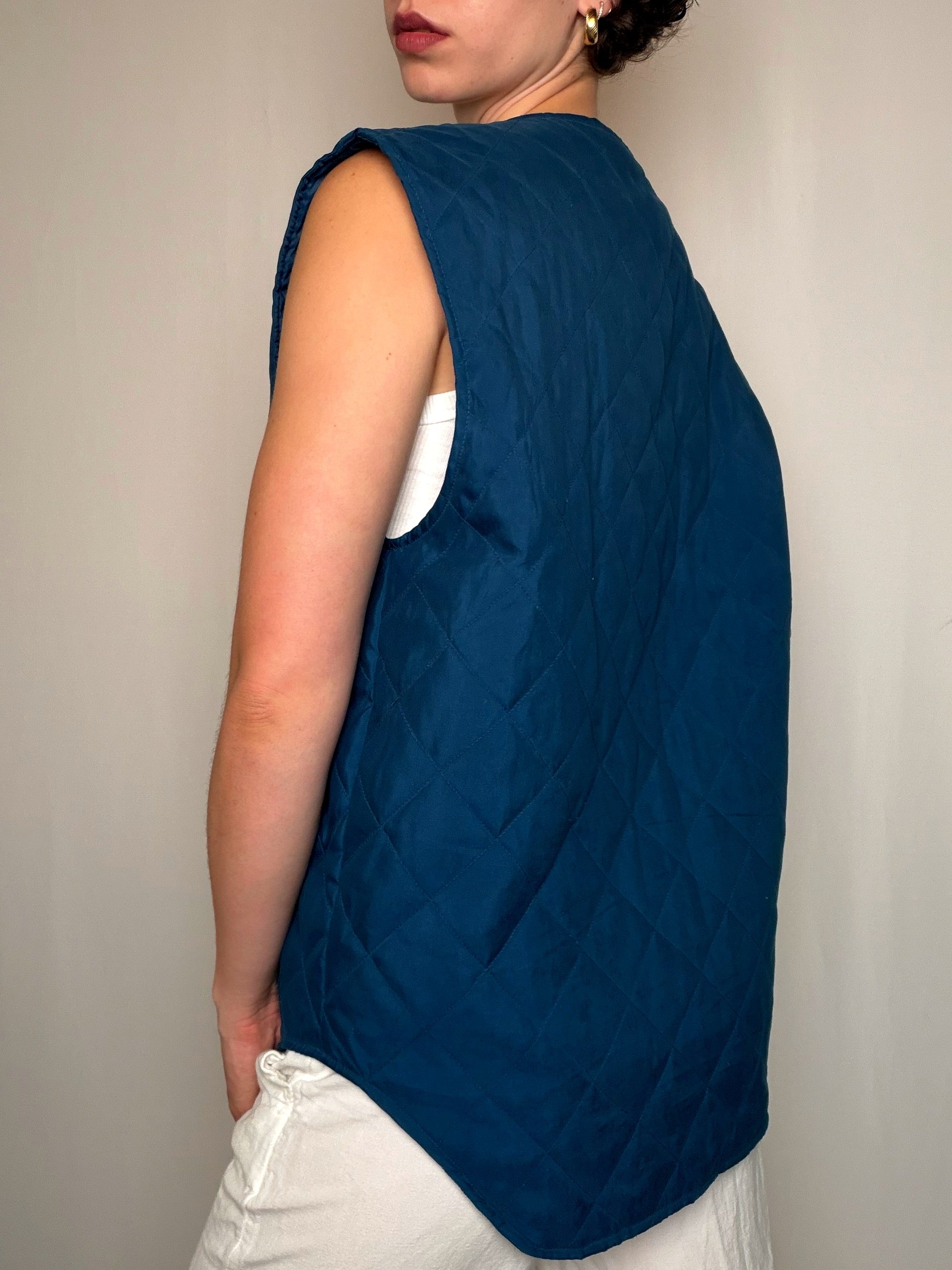 Gilet matelassé bleu M/L vintage