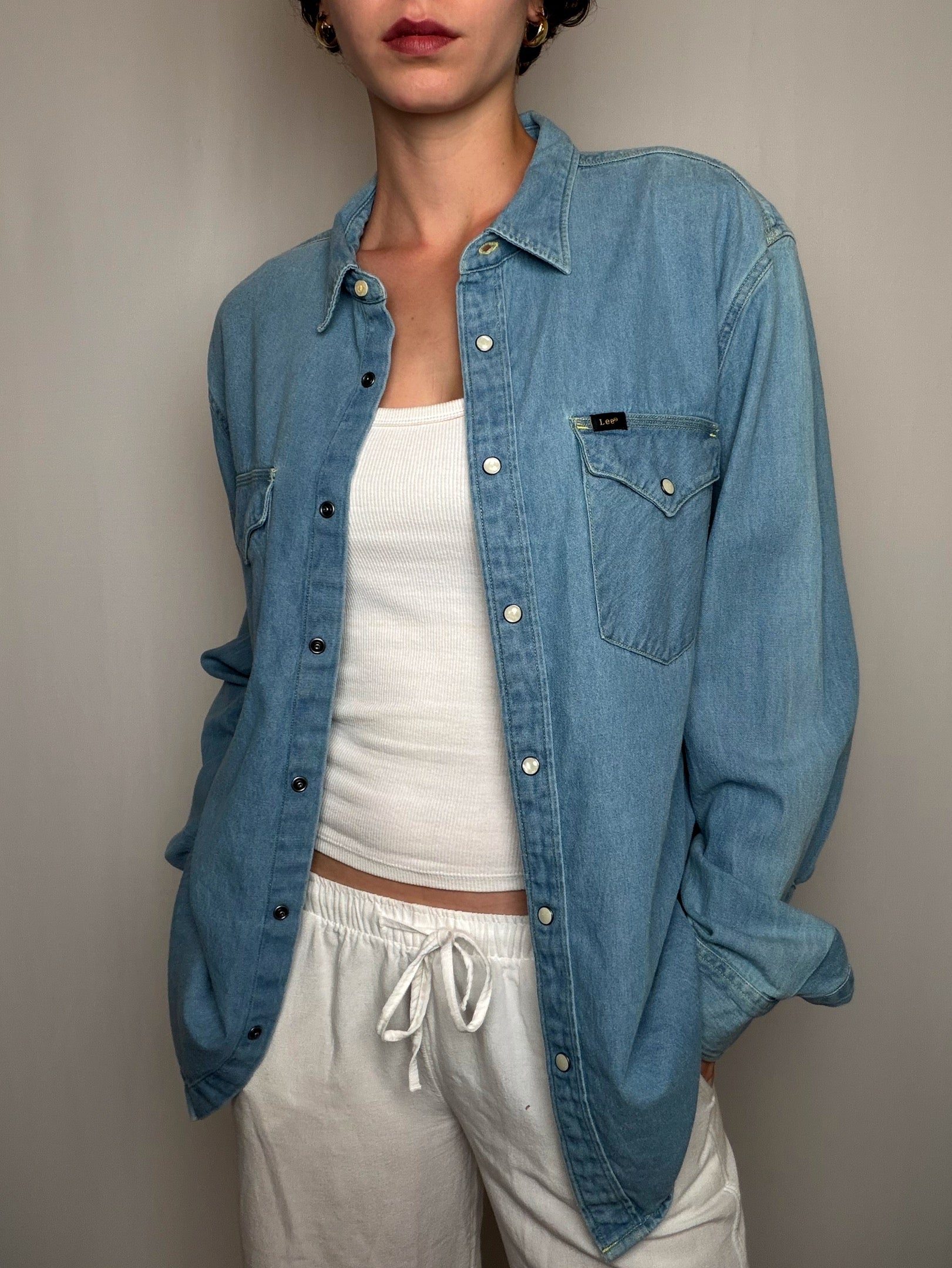 Chemise en jean bleu Lee XL vintage