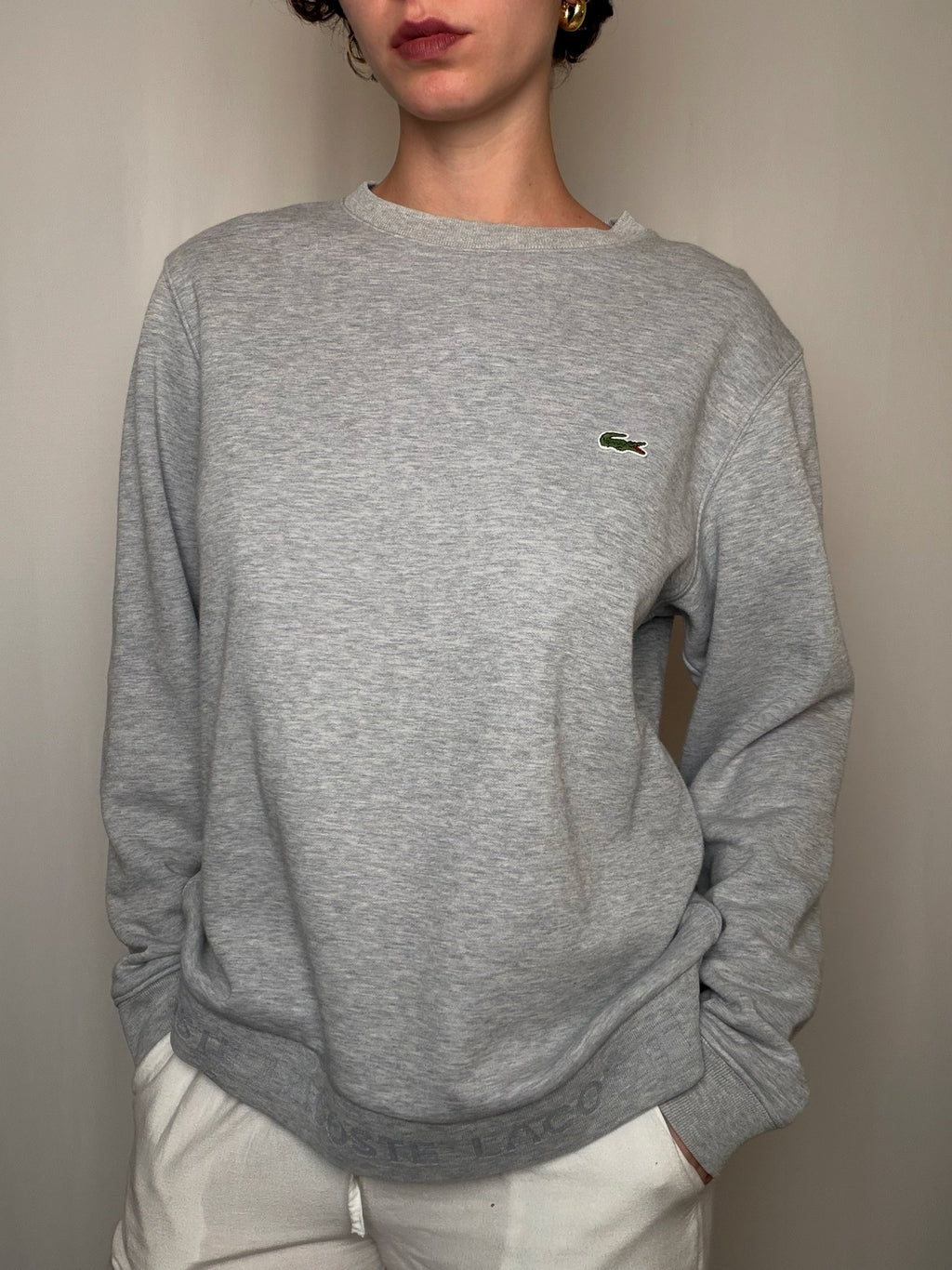 Sweat gris Lacoste M vintage