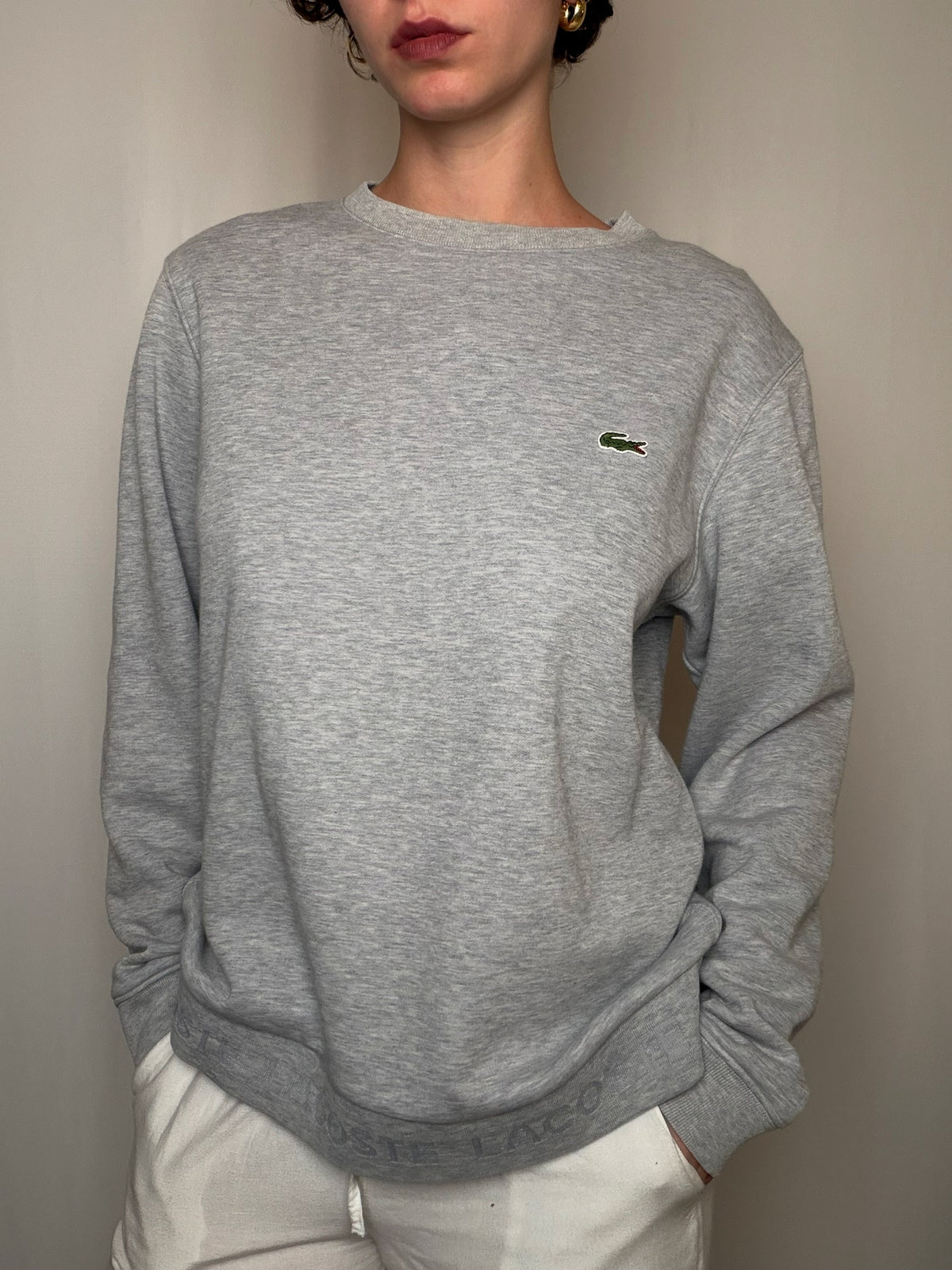 Sweat gris Lacoste M vintage