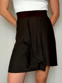 Jupe fluide brune S/M vintage