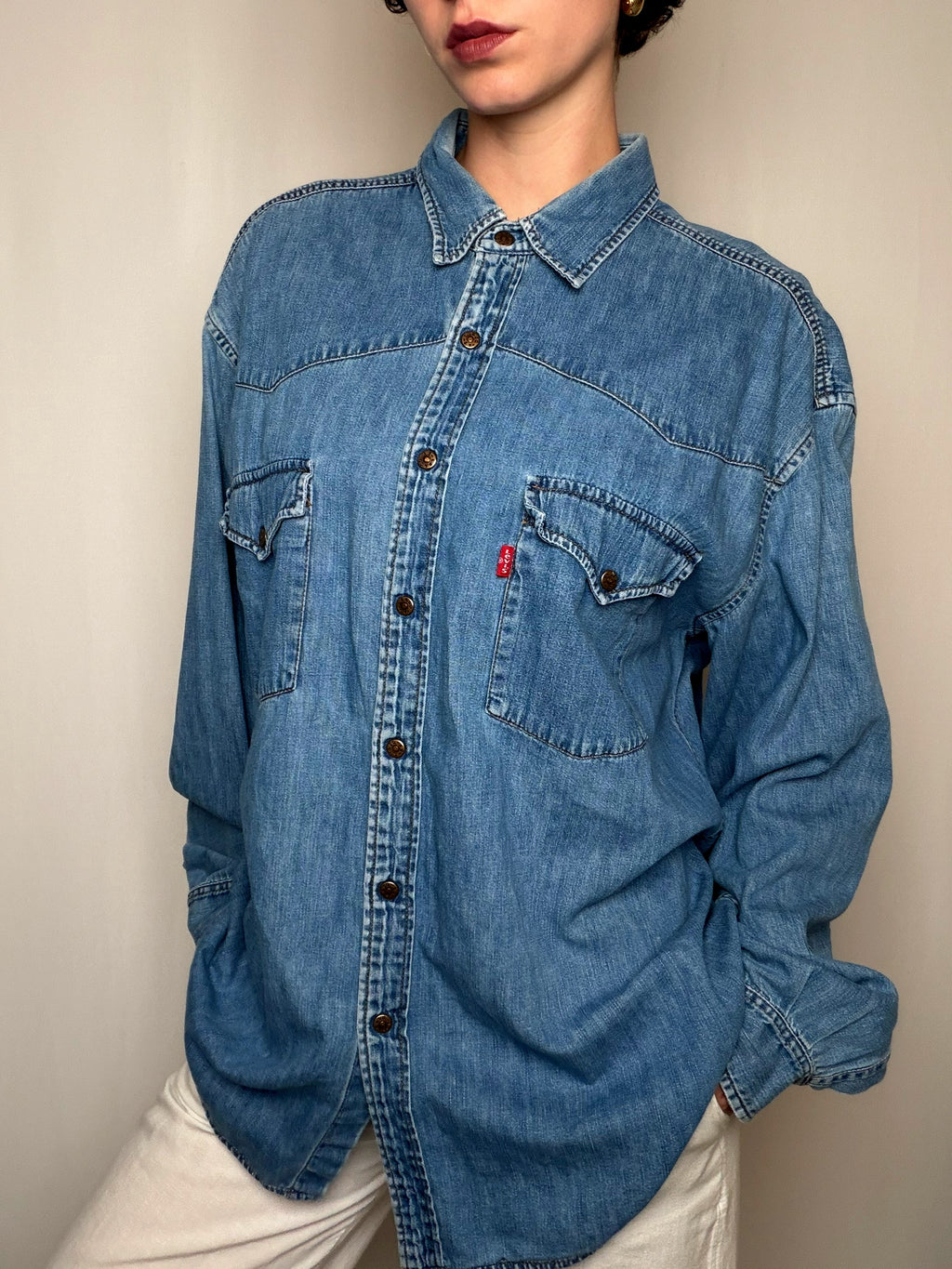 Chemise en jean bleu Levi's XL vintage