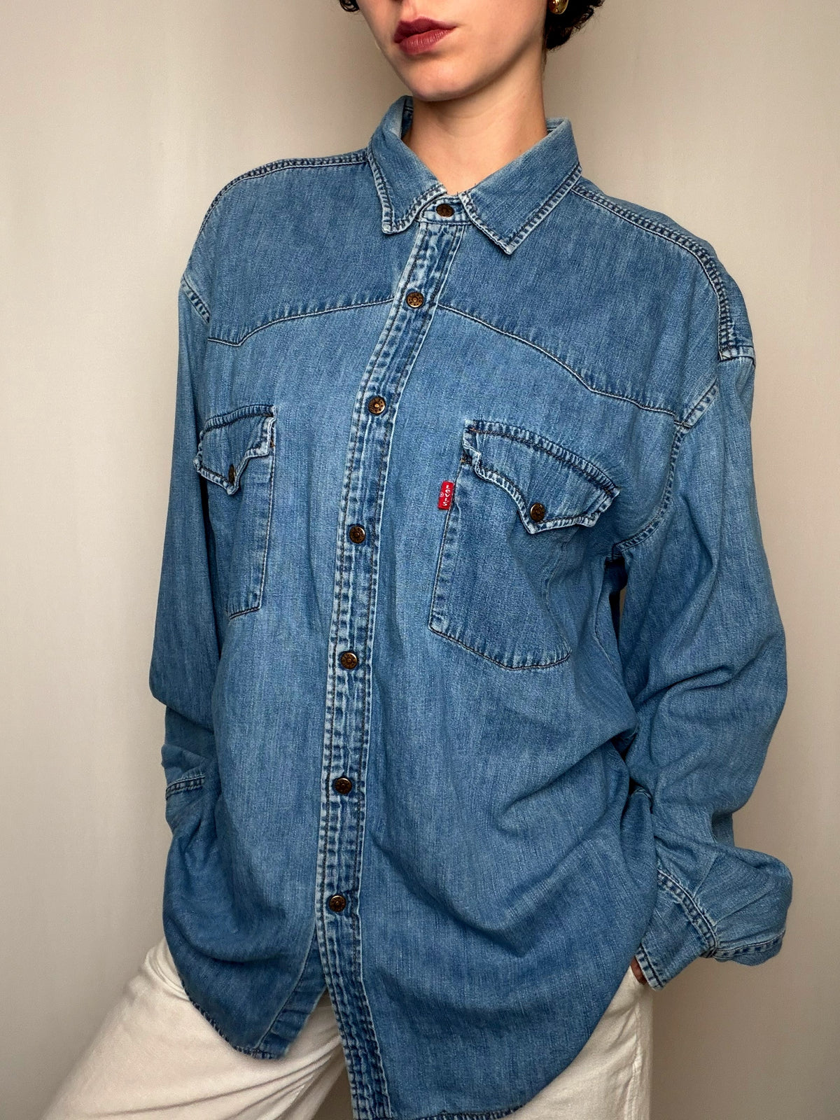 Chemise en jean bleu Levi's XL vintage