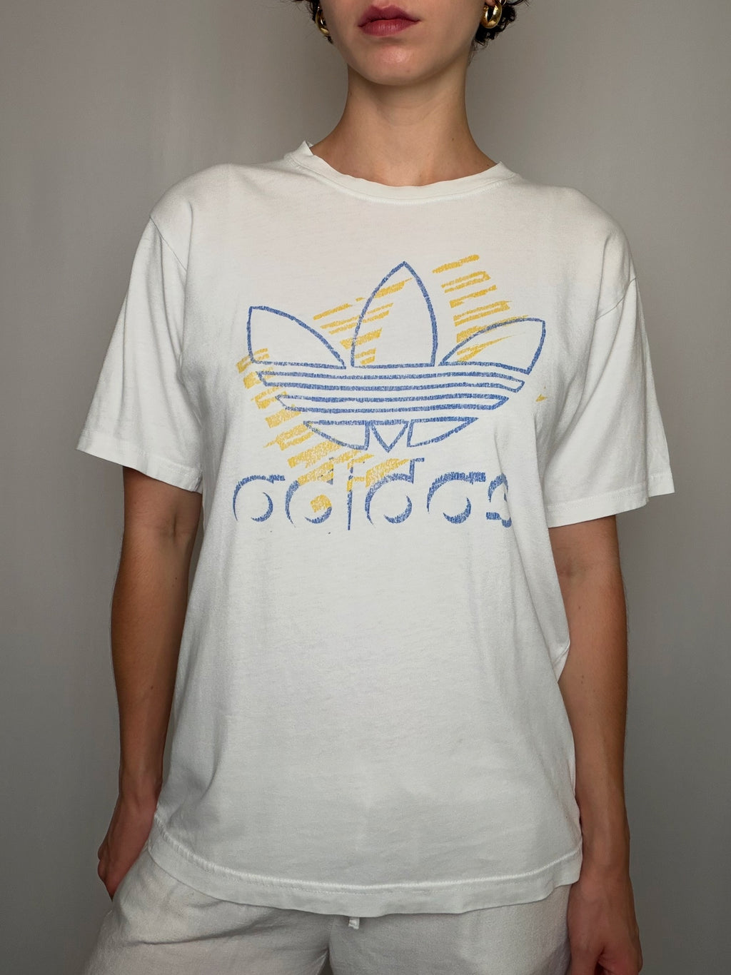 Tshirt White Adidas M vintage