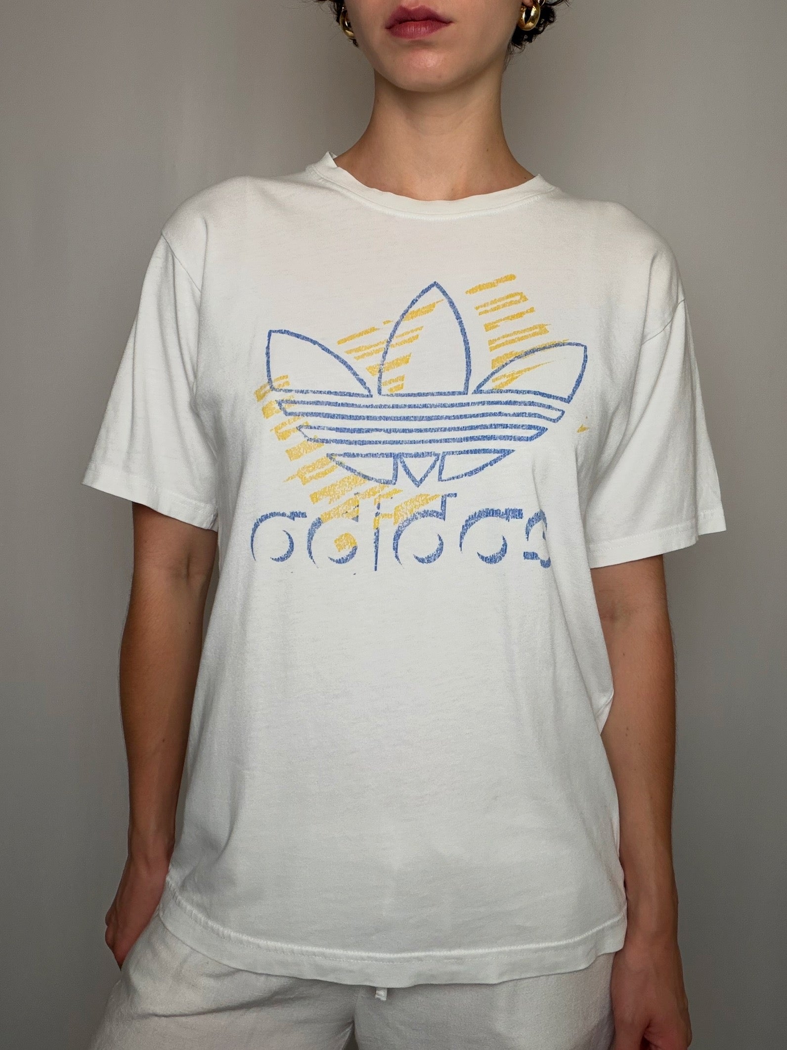 Tshirt White Adidas M vintage