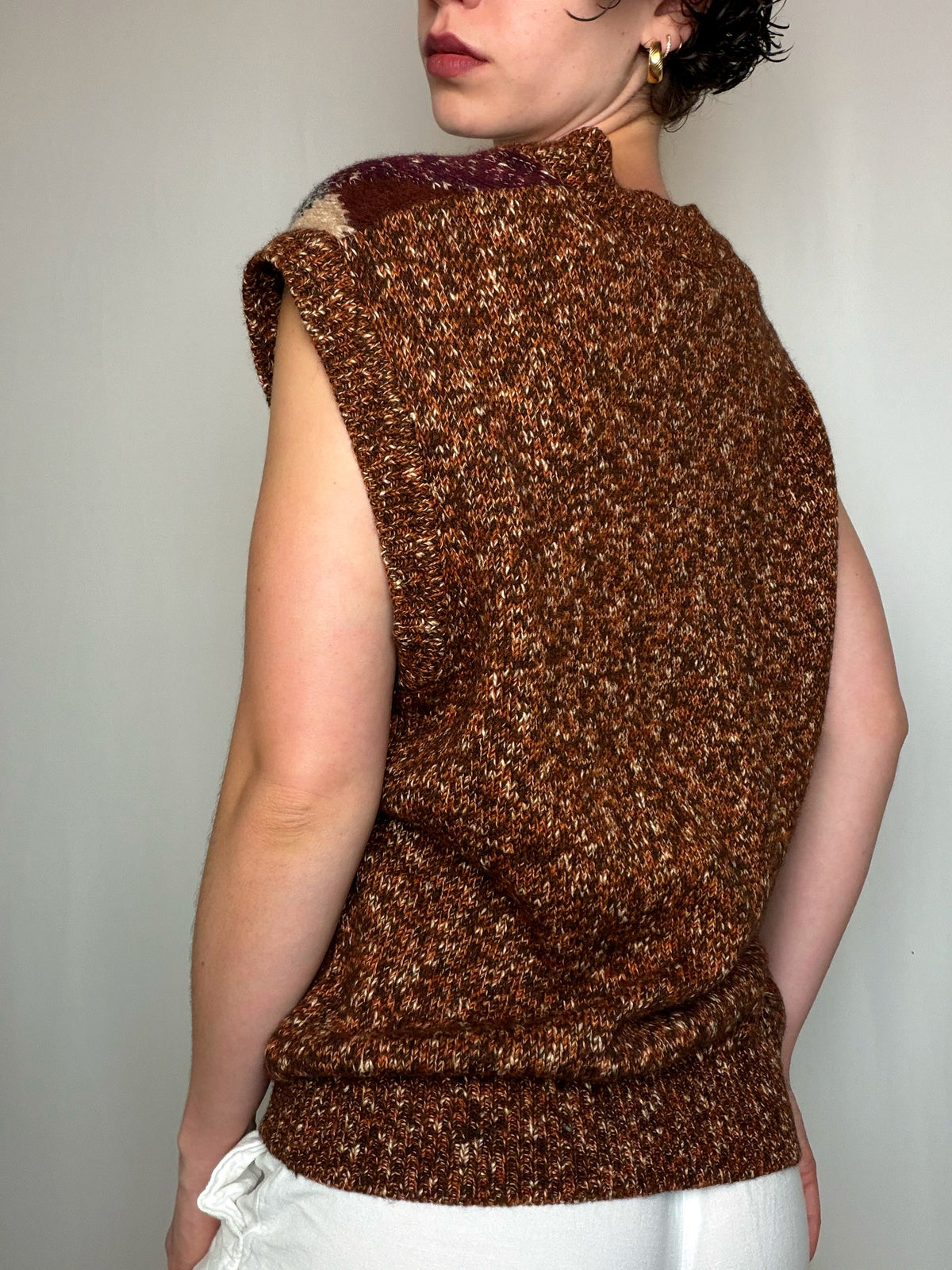 Gilet à carreaux L vintage