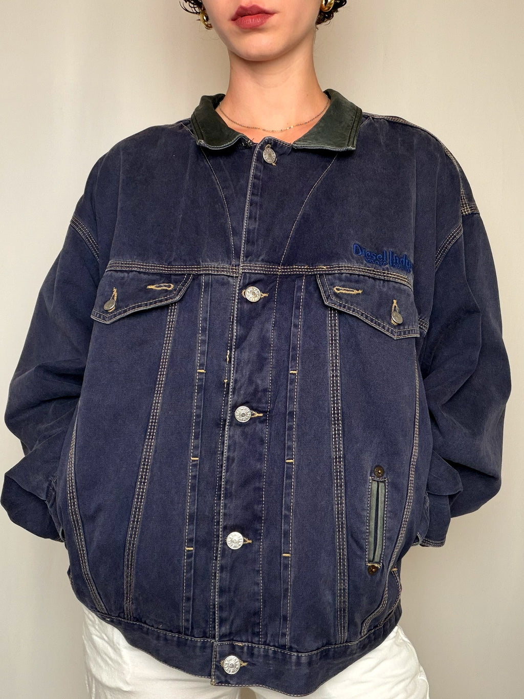 Jacket Bleu Denim Foncé Diesel XL vintage