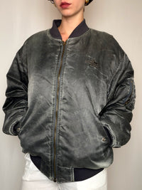 Bomber reversible gris Bomb Boogie XL vintage
