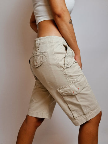 Short long vintage cargo beige Clair M