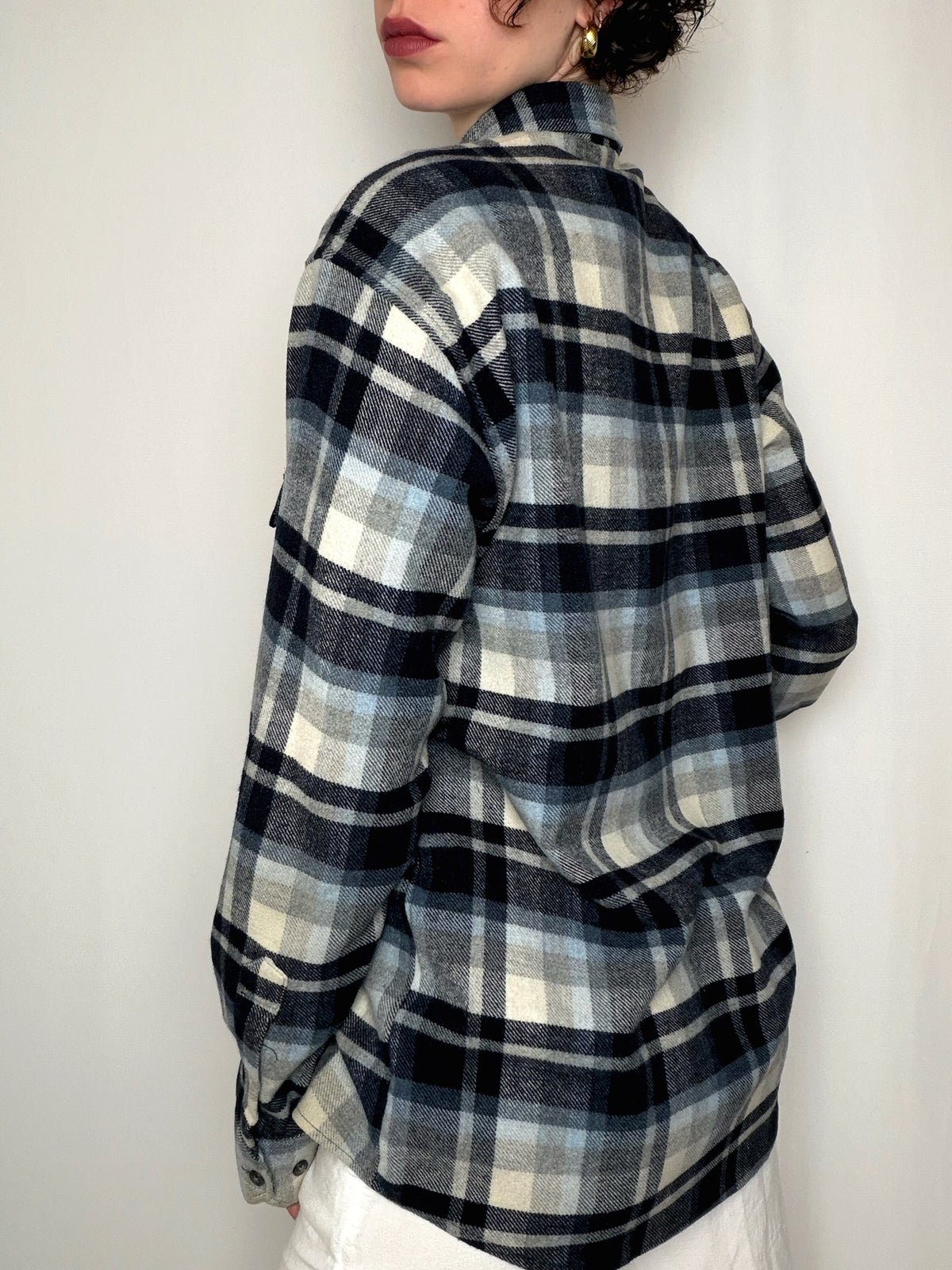 Chemise en flannelle à carreaux M vintage