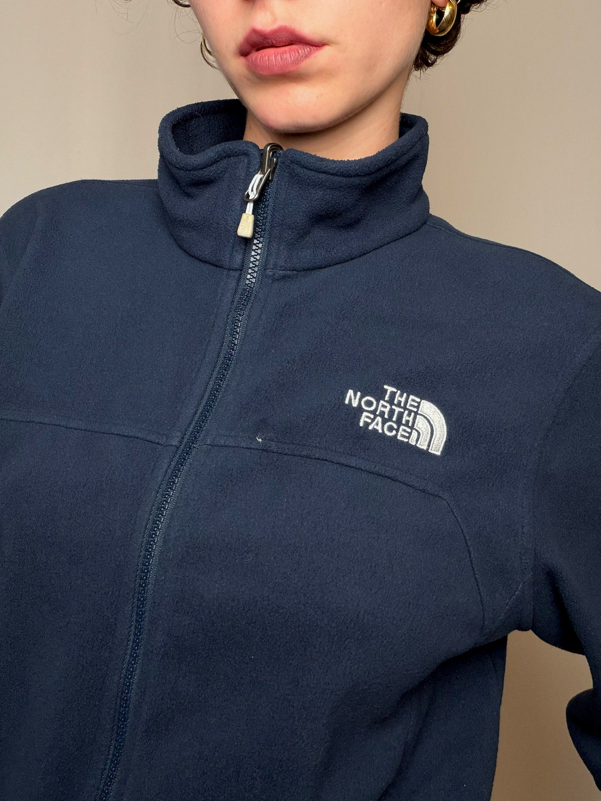 Jacket de sport polaire marine The North Face S vintage