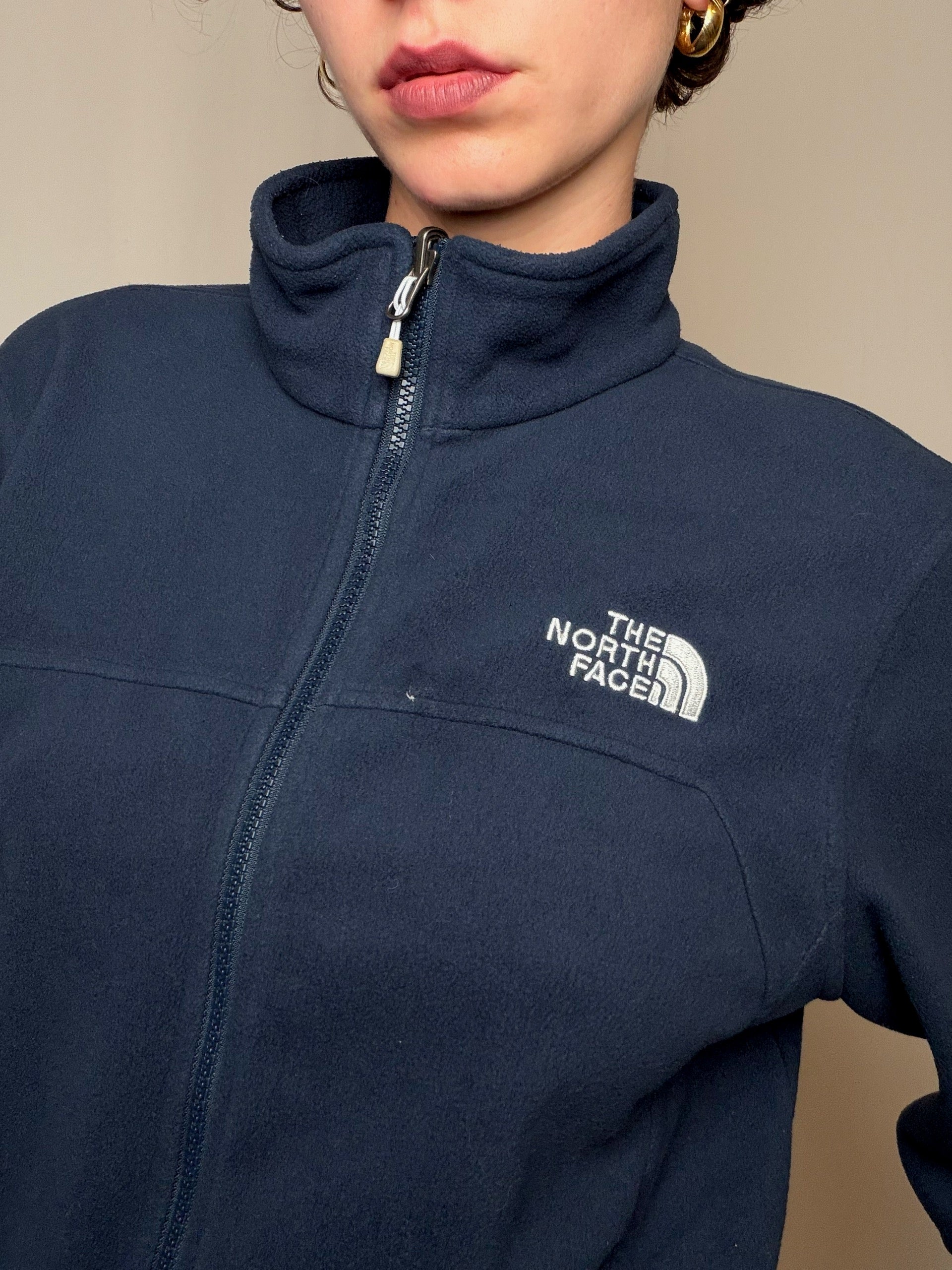 Jacket de sport polaire marine The North Face S vintage