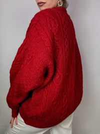 Red knitted sweater