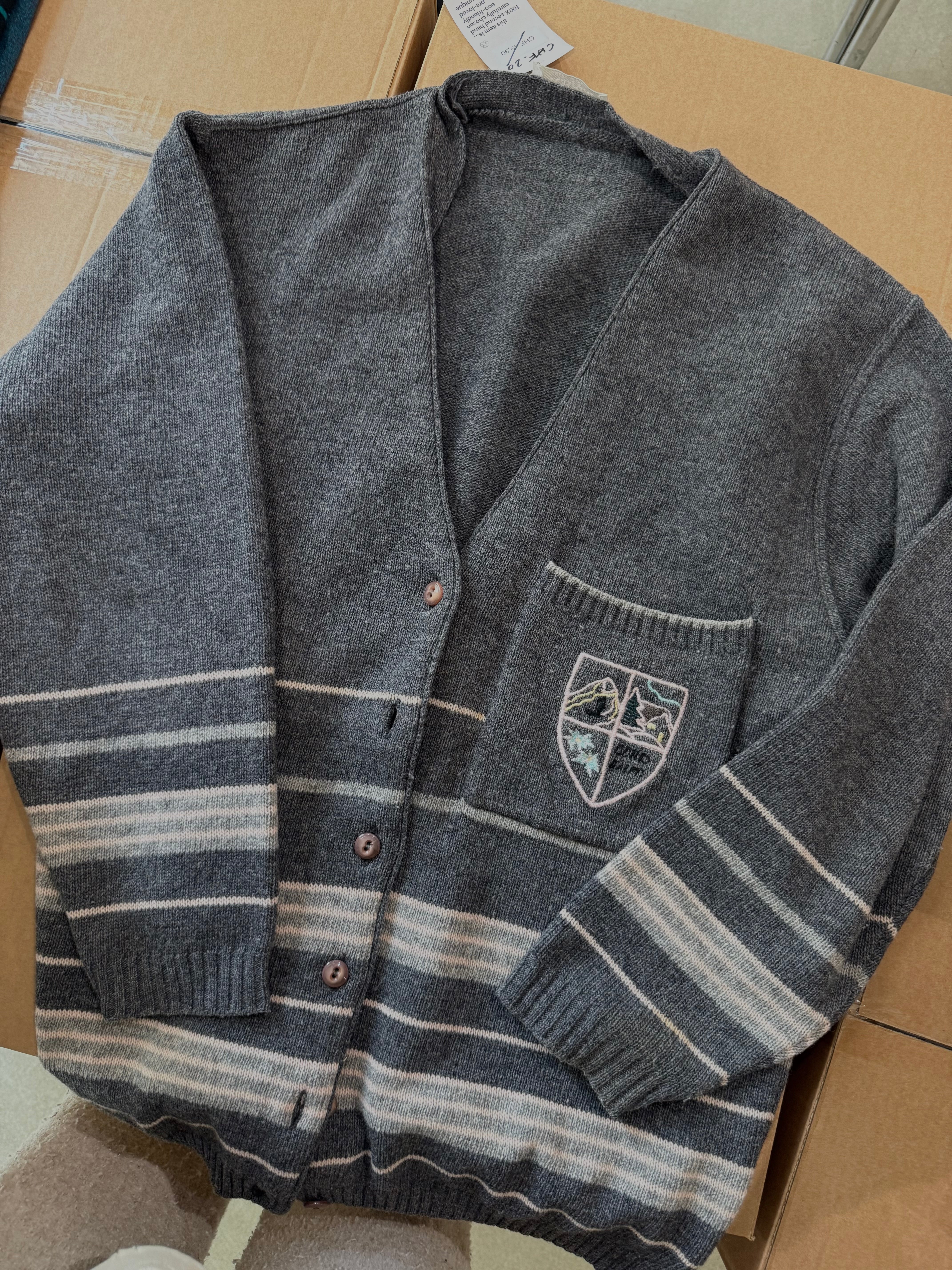 Cardigan en maille gris M/L