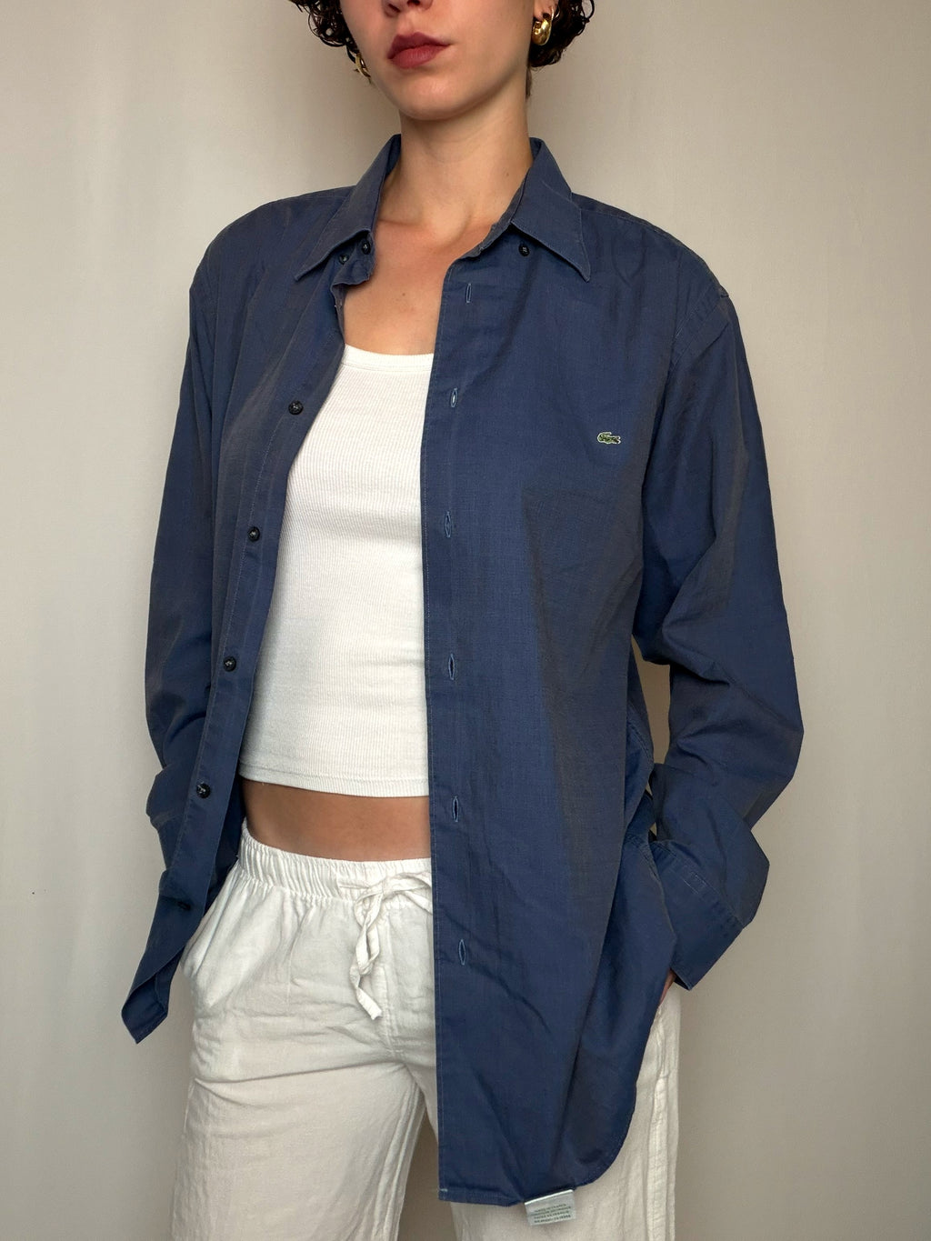 Chemise marine Lacoste S/M vintage