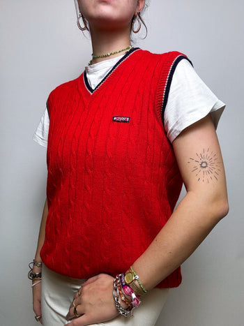 Vintage red vest M 