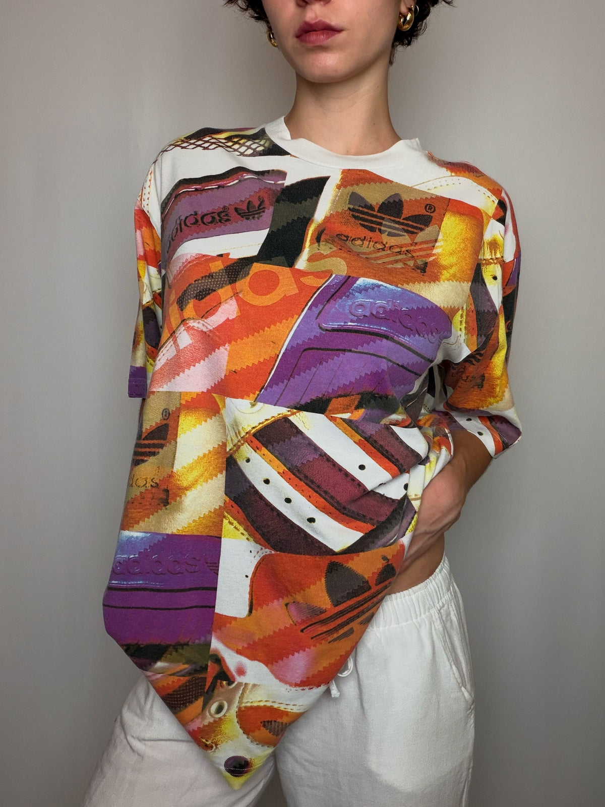 Tshirt Imprimé Multicolore Adidas XL vintage