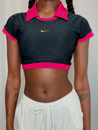 Tshirt court noir et rose Nike S vintage