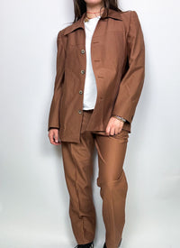 Veste blazer et pantalon vintage brun M/L