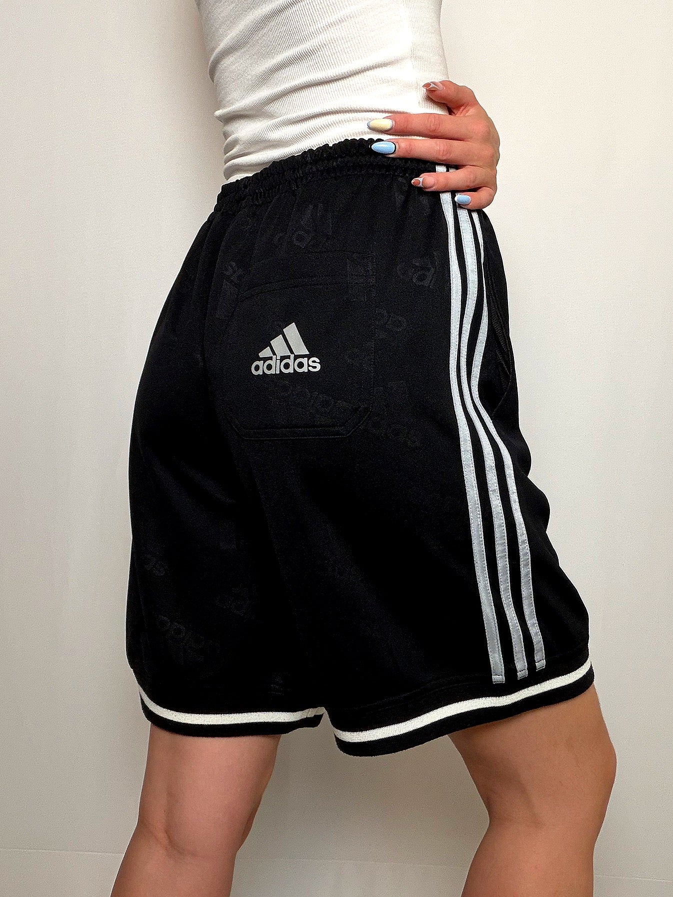 Short de sport Black Adidas S vintage