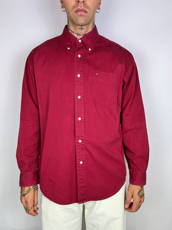 Chemise Tommy Hilfiger rouge vintage