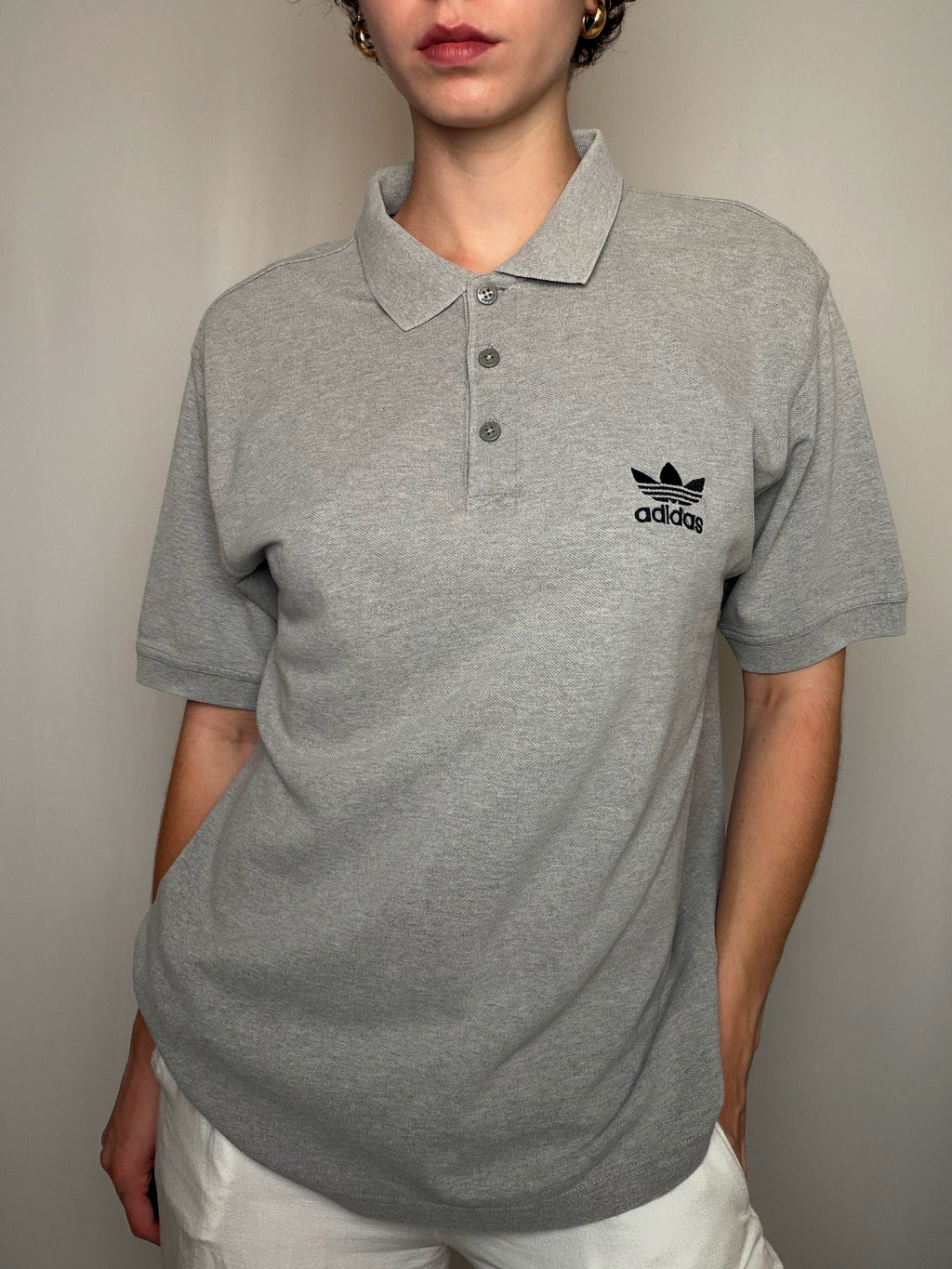 Polo Gris Adidas M vintage