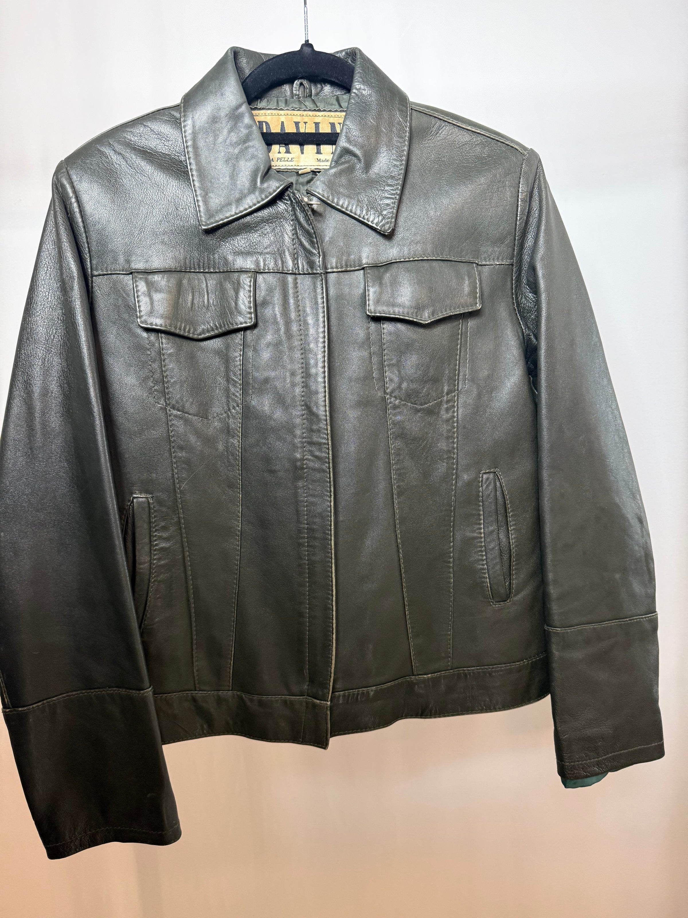 Green Leather Jacket S live