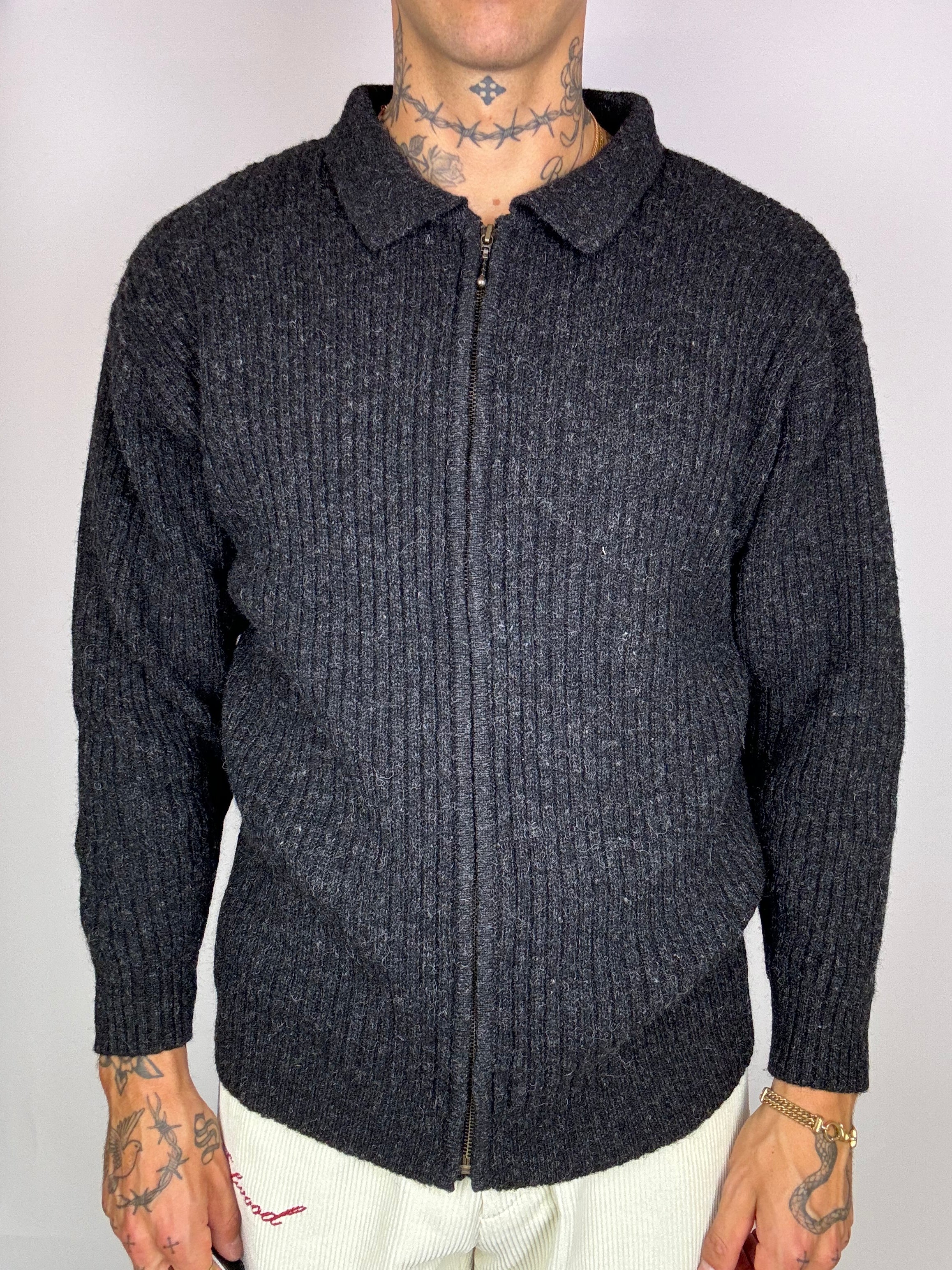 Jacket en maille vintage noir