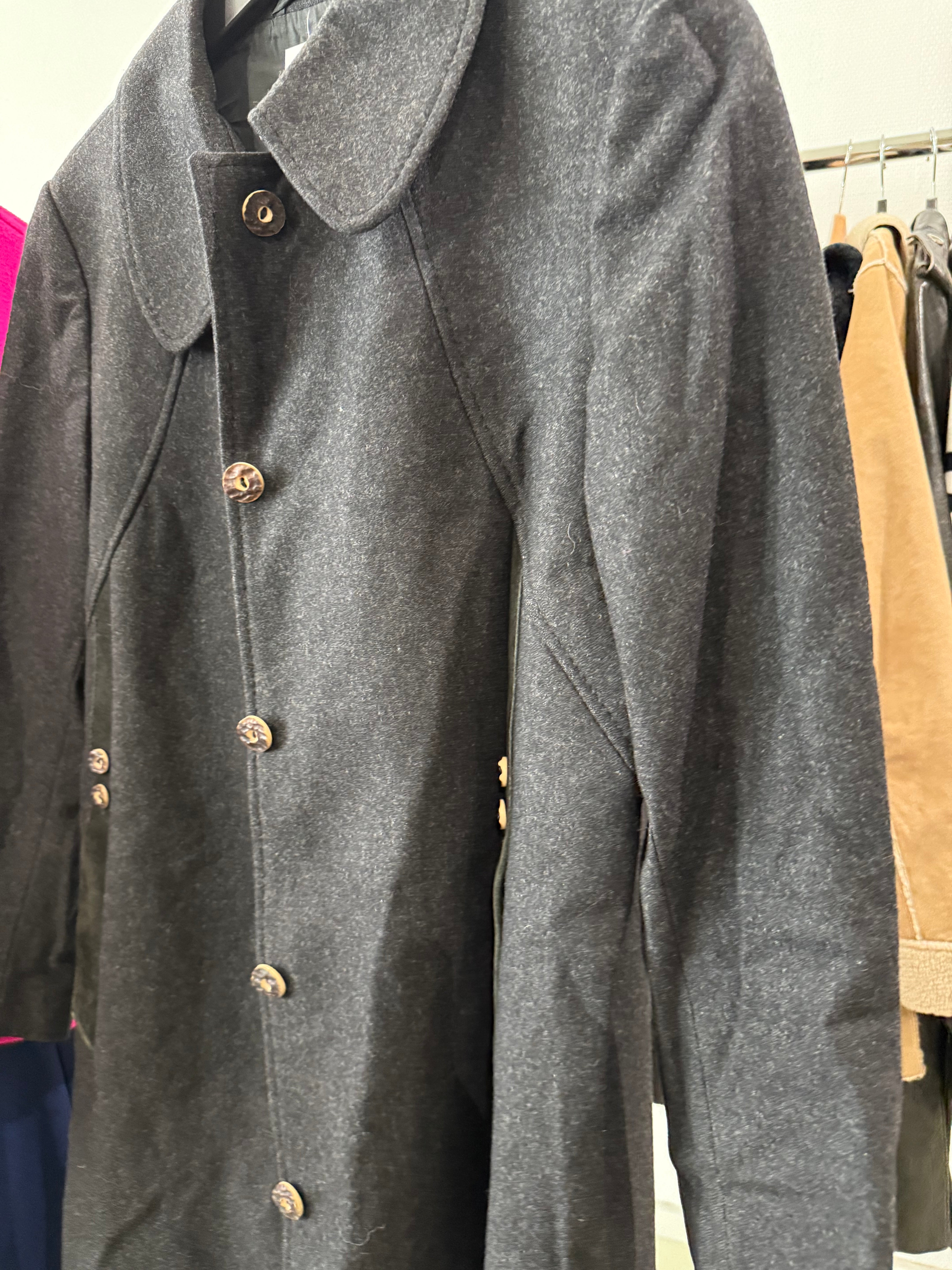 Manteau gris foncé vintage S/M