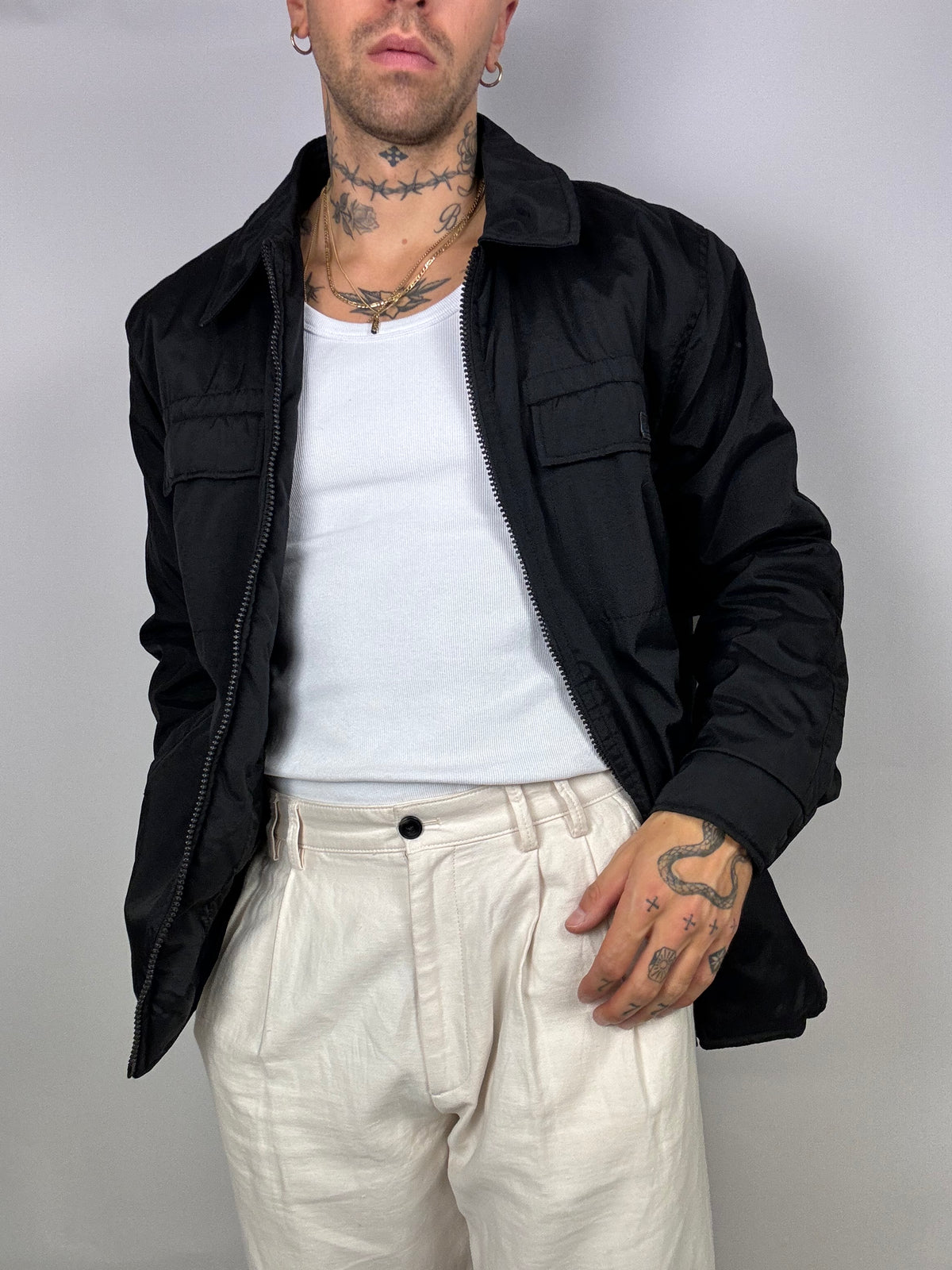 Vintage schwarze Levis gefütterte Jacke