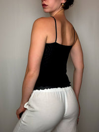 Top en mesh noir M vintage