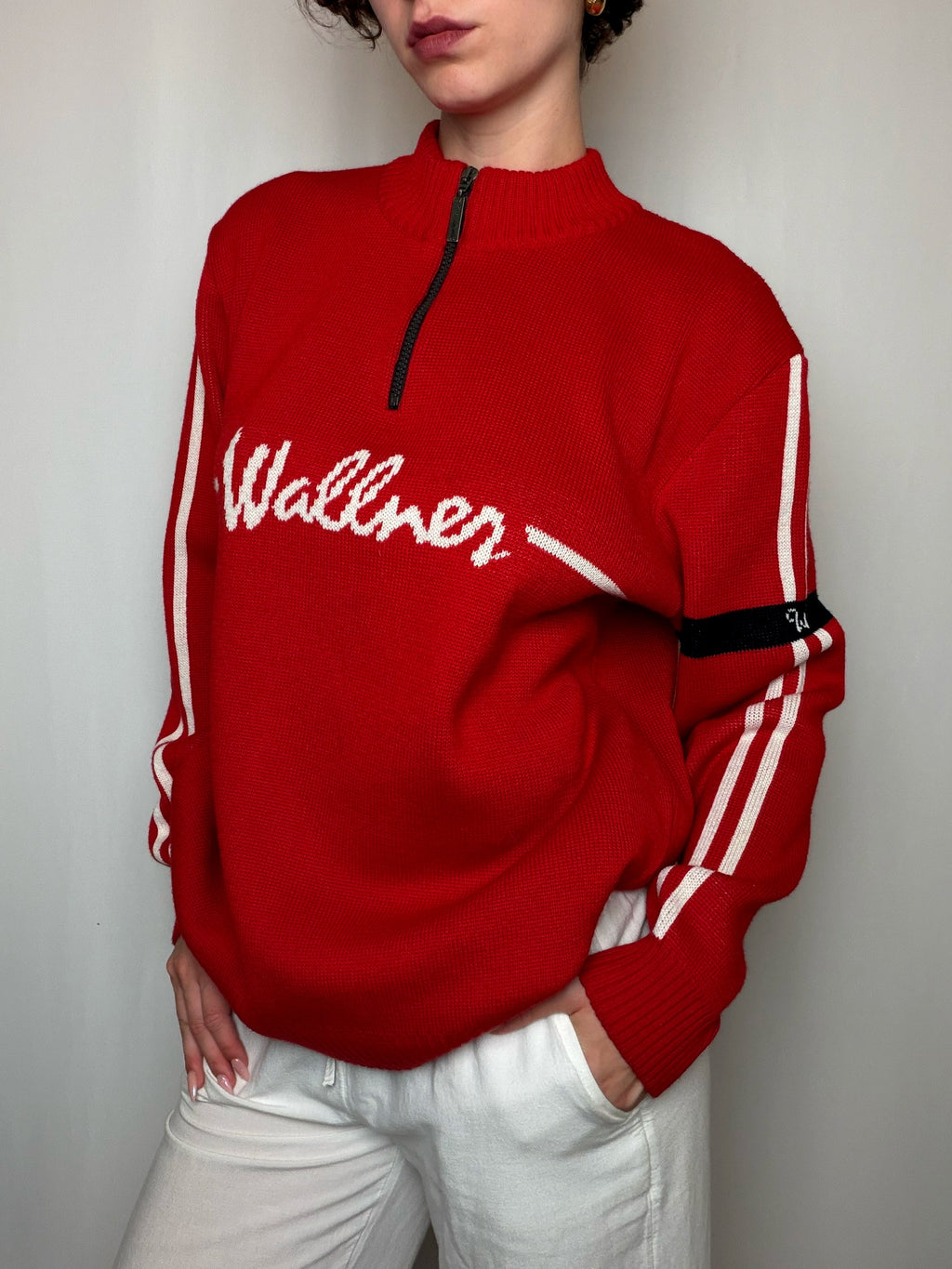 Pull camioneur Rouge XL vintage