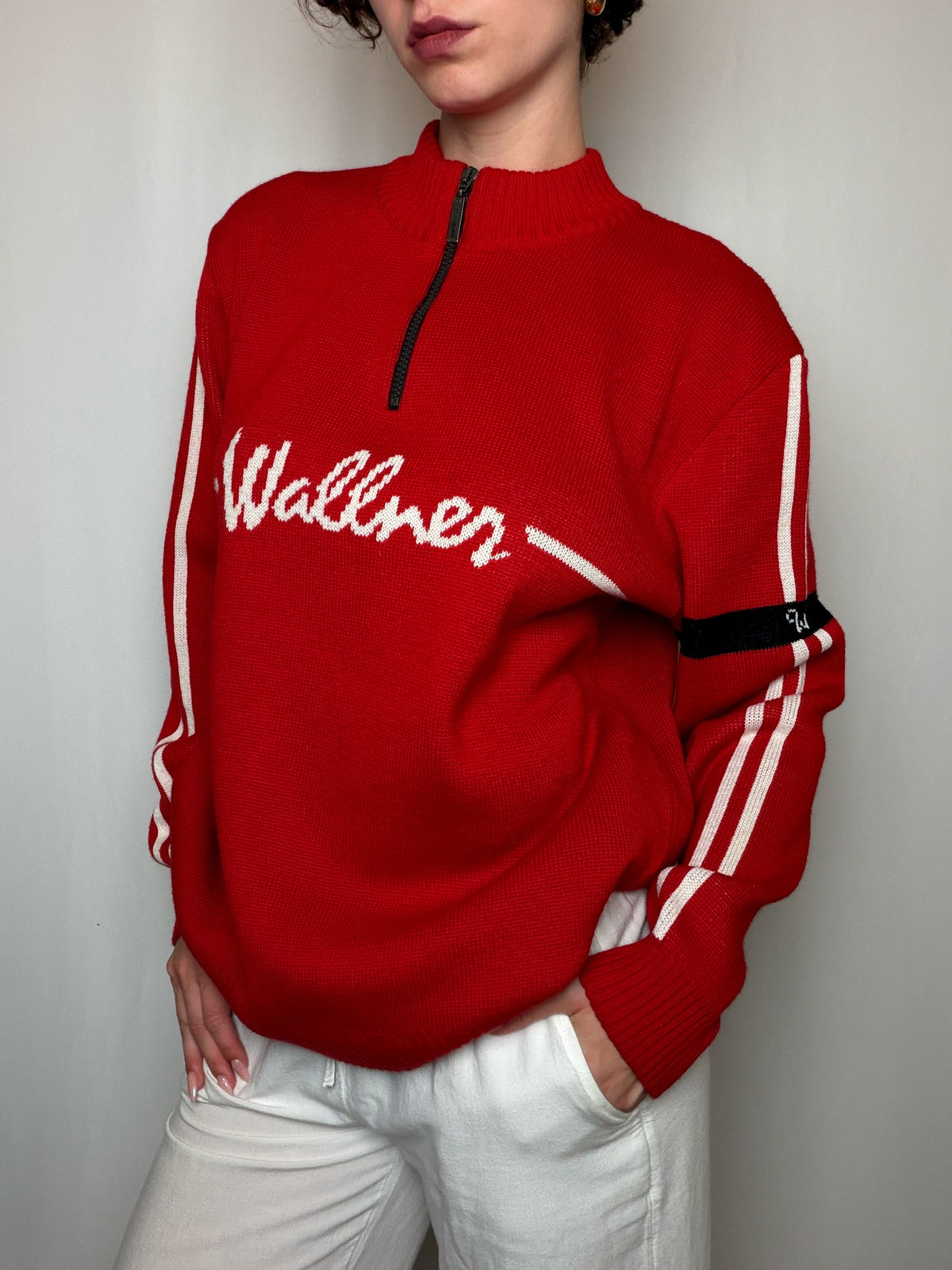 Pull camioneur Rouge XL vintage