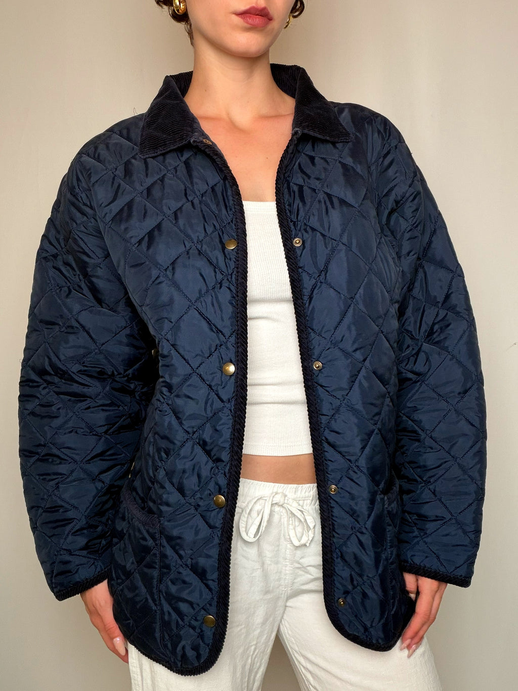 Matelassée Bleu Marine M/L vintage