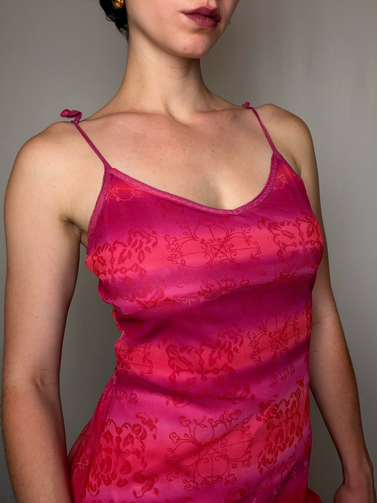Robe rose degradée S/M vintage