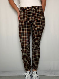 Pantalon à carreaux brun S vintage