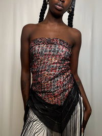 Foulard a frange vintage