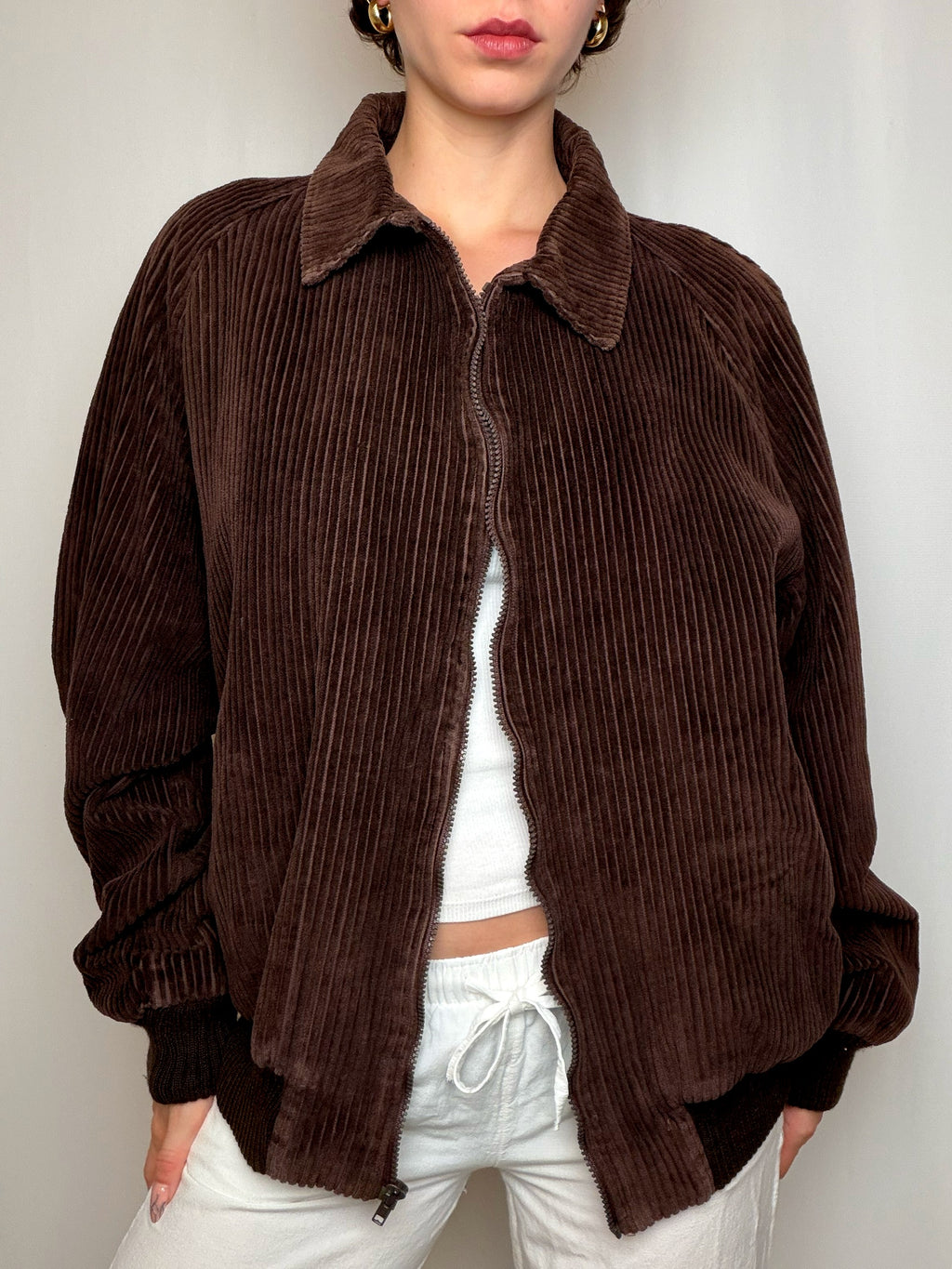 bomber brun L vintage
