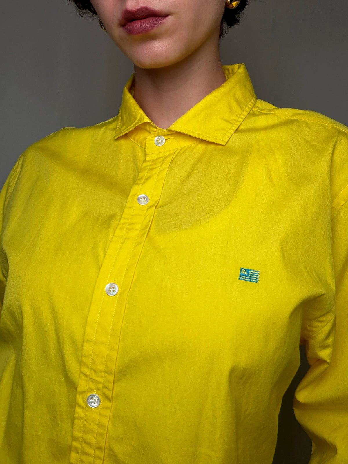 Chemise Jaune Ralph Lauren L vintage