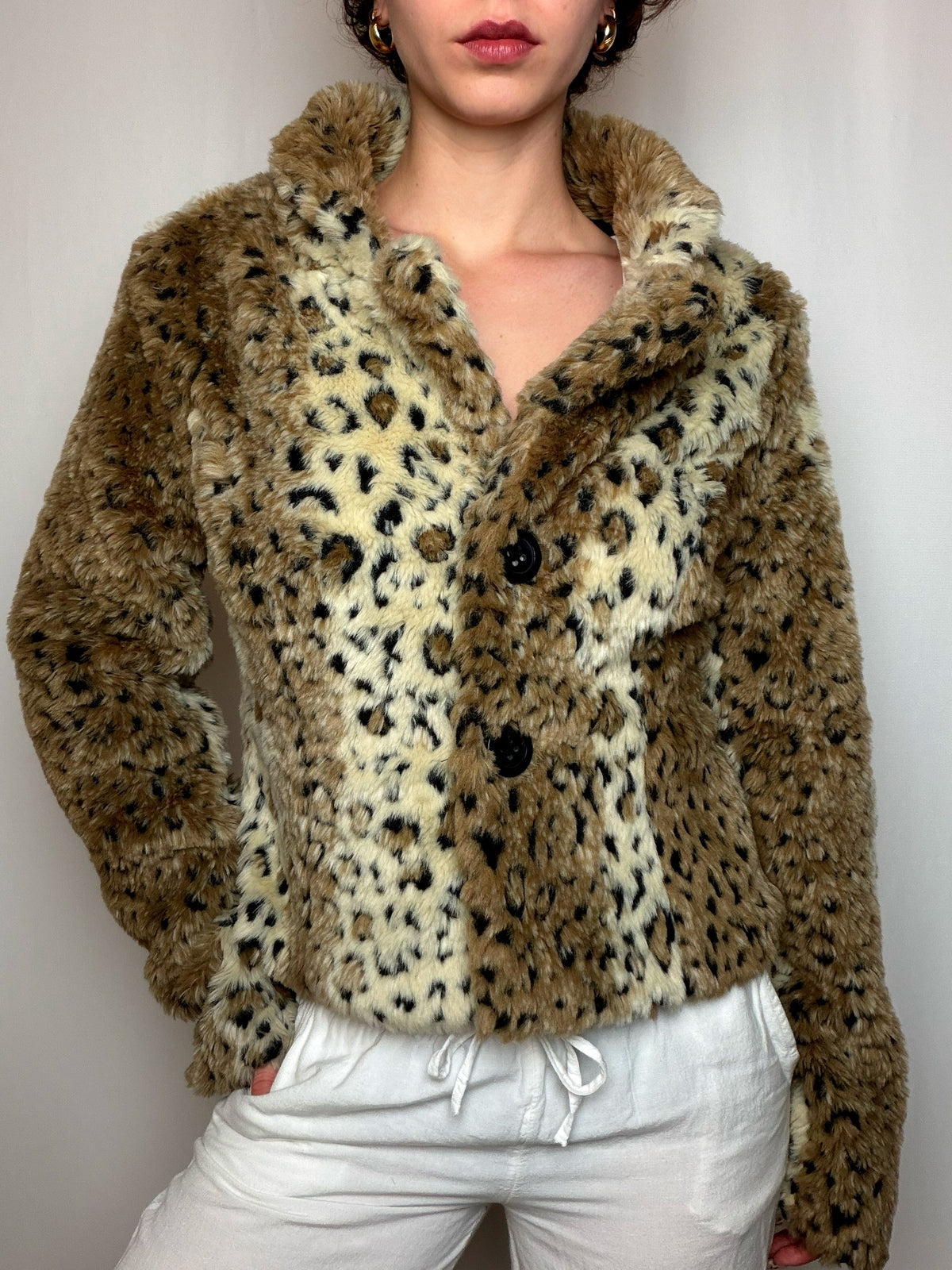 Jacket imprimée léopard L/XL vintage