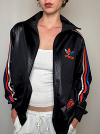 Jacket de sport noir irisé Adidas S vintage