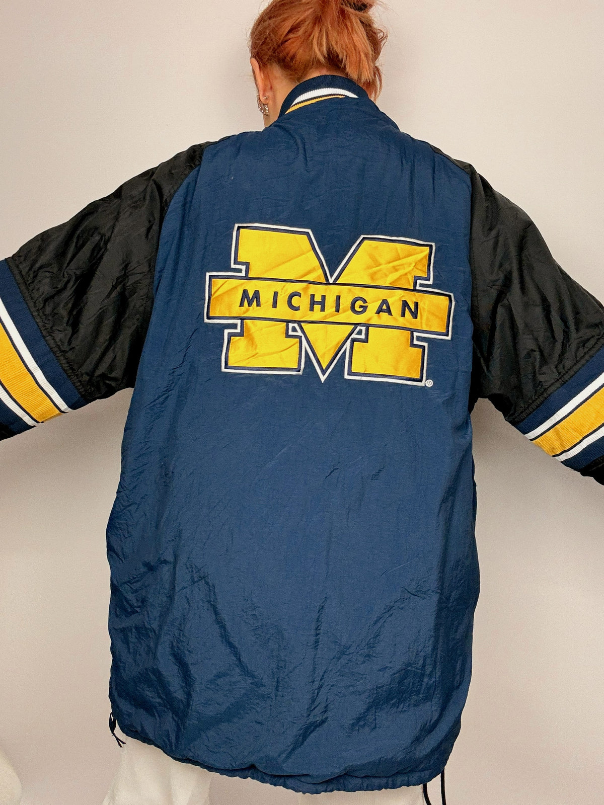 Vintage Michigan Jacke schwarz/blau L