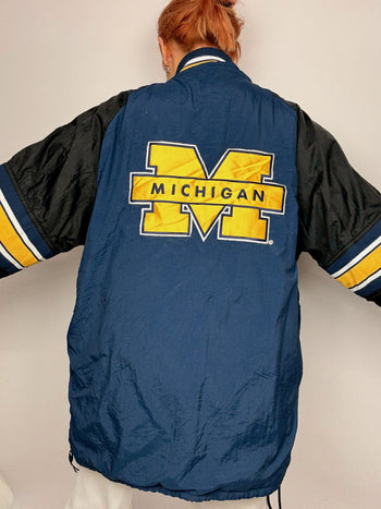 Vintage Michigan Jacke schwarz/blau L