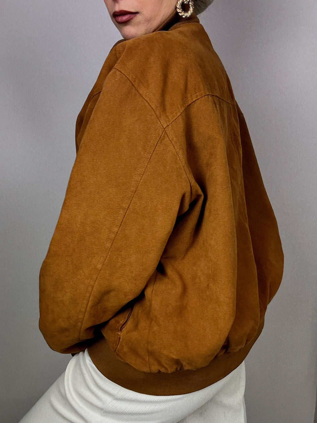 Vintage Kamel Wildlederjacke