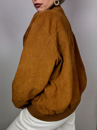 Vintage Kamel Wildlederjacke