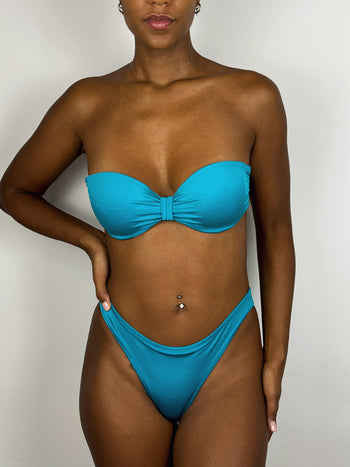 Turquoise two-piece swimsuit