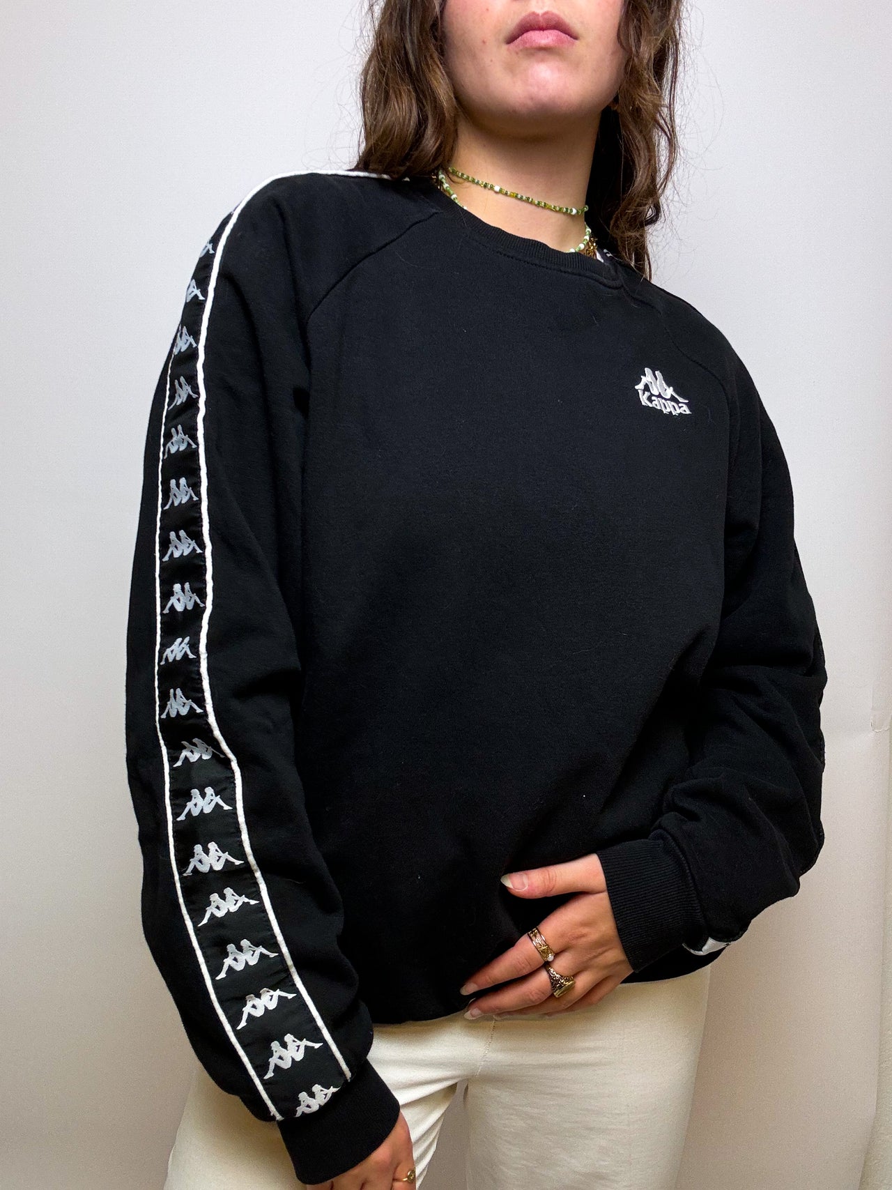 Vintage black Kappa American sweater L 