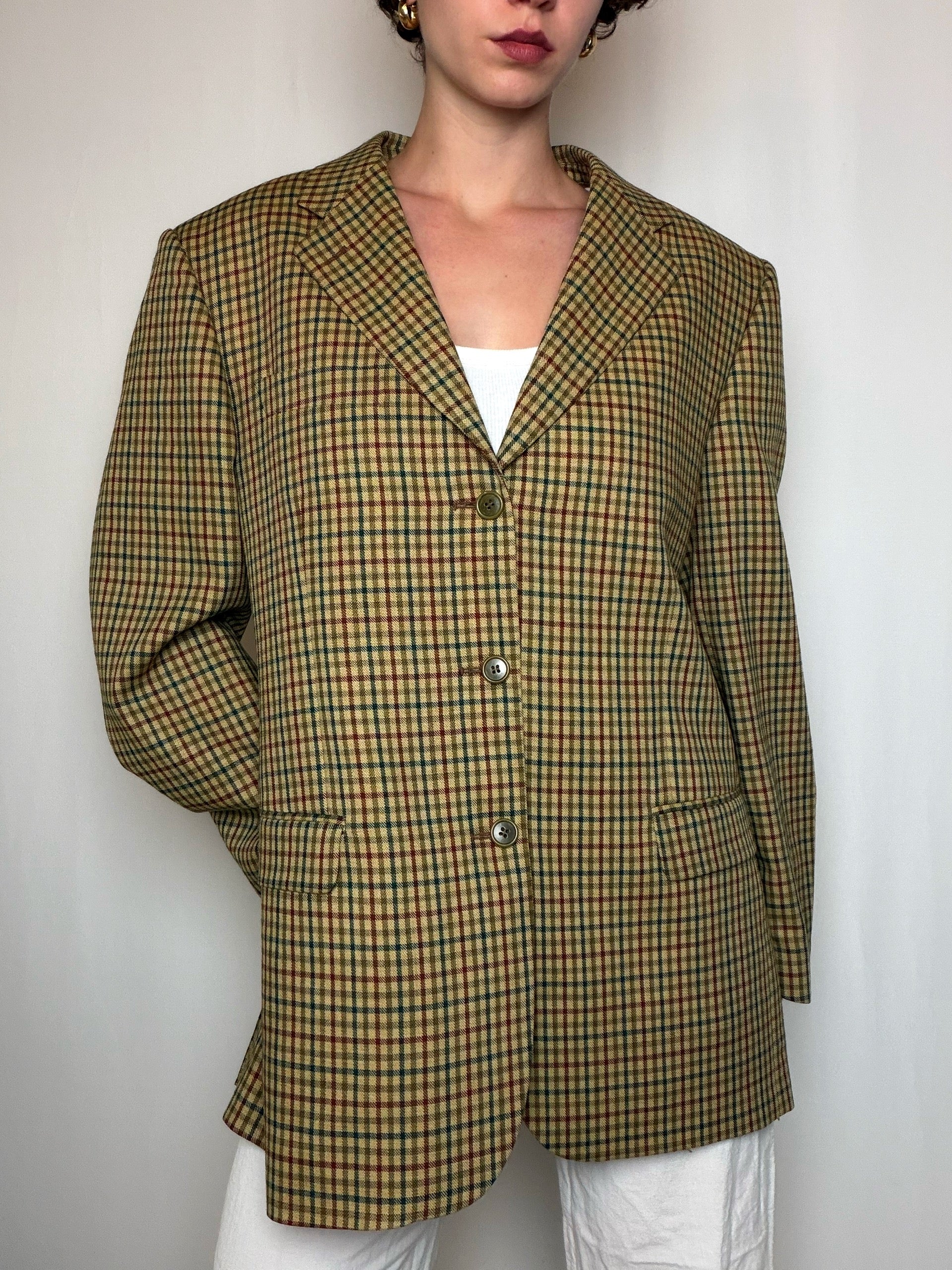 Blazer à carreaux XL vintage